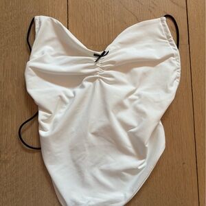 Edikted Open Back White Bandana Top